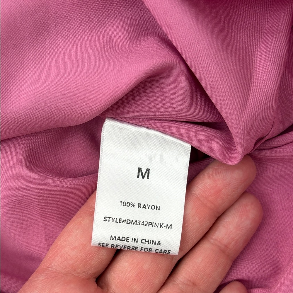 NWOT Elegant Floral Long Sleeve Dress in Pink - Picture 5 of 12